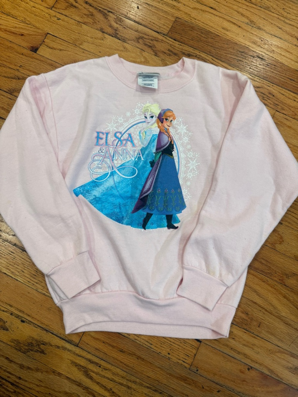 Disney Pink Frozen Elsa & Anna Graphic Youth Sweatshirt